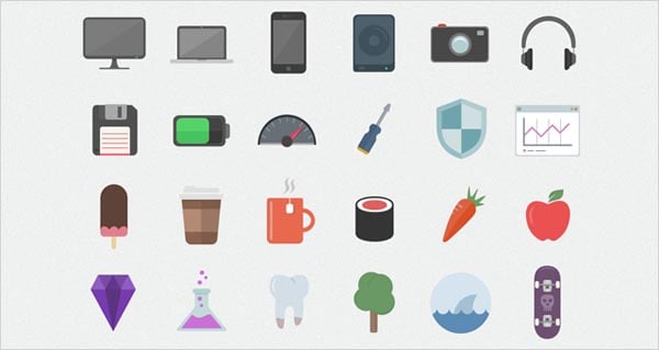 Flatilicious - 48 Free Flat Icons