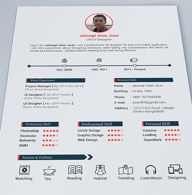 Creative Resume by Jahangir Alam Jisan