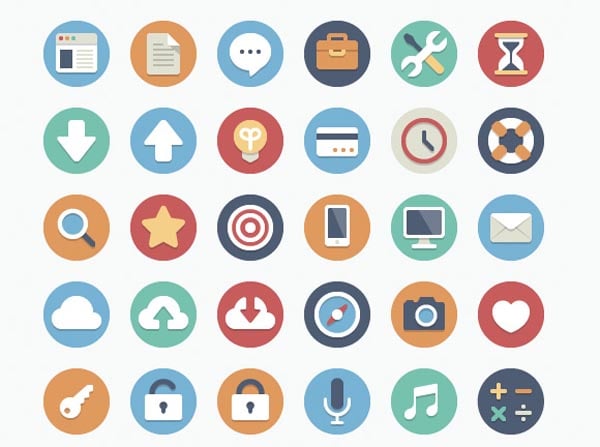 180 FREE Flat Icons