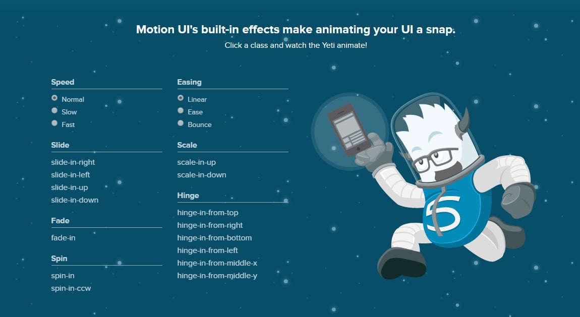 zurb motion ui css library