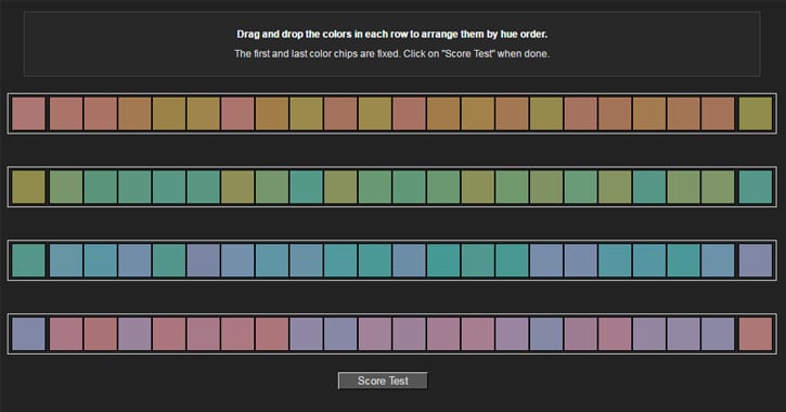 color test challenge webapp