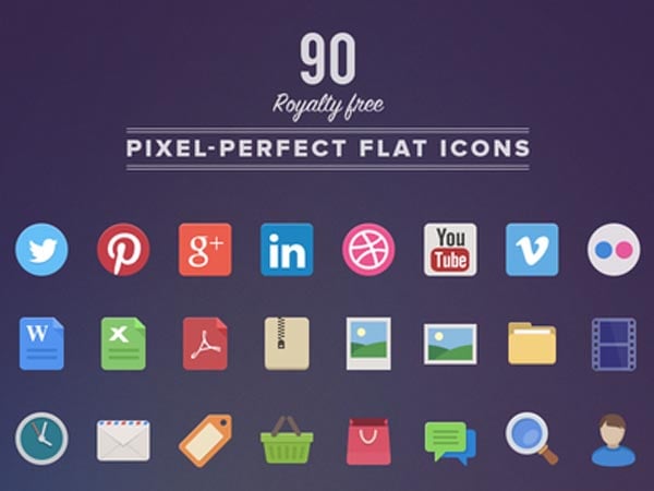 90 Royalty-Free Flat Icons