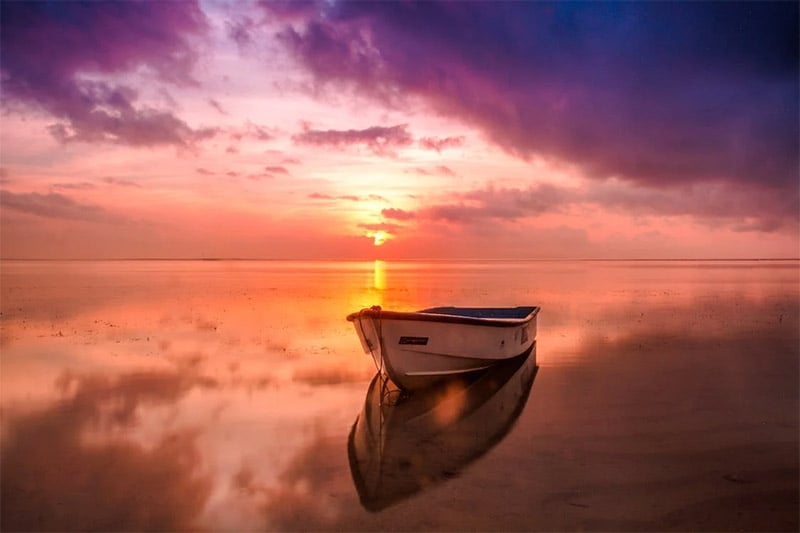 Row Boat at Sunset