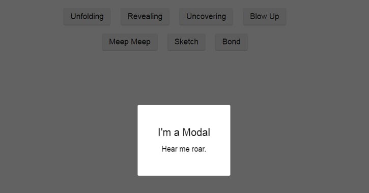 custom modal animations