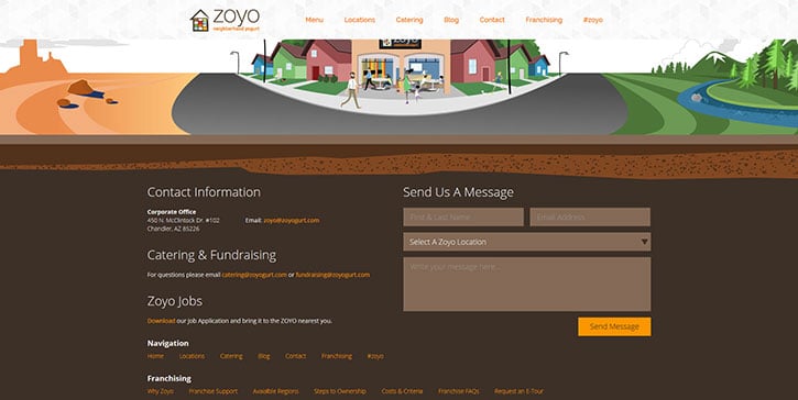 Zoyo Website Footer