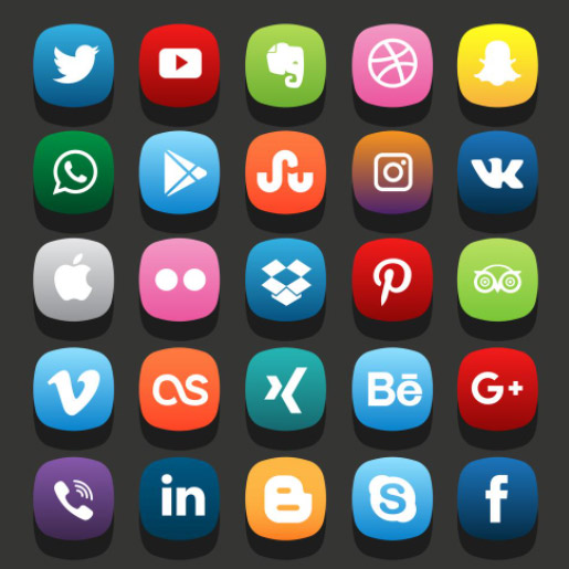 Free Social Media Icons by Vecteezy