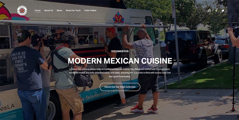 5 Elementos Food Truck Website