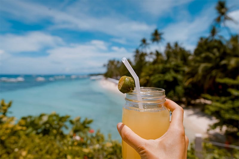 Drink with a Beach View