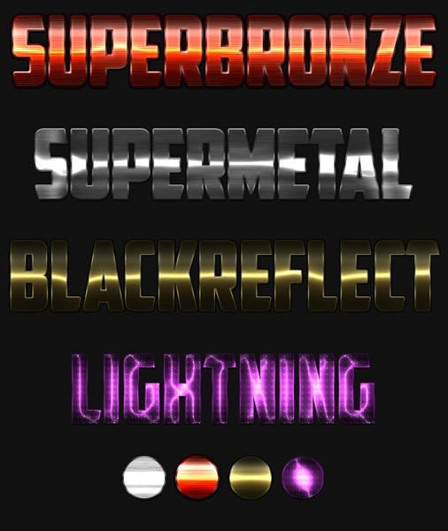 Metal Lightning Text Styles