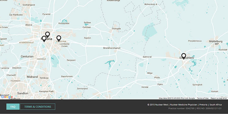 Map in Website Footer