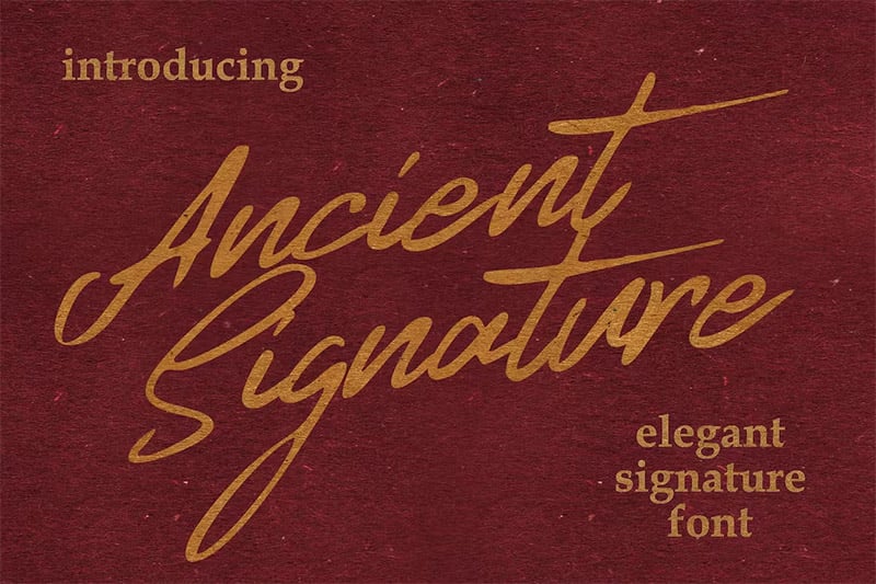 Ancient Signature Font