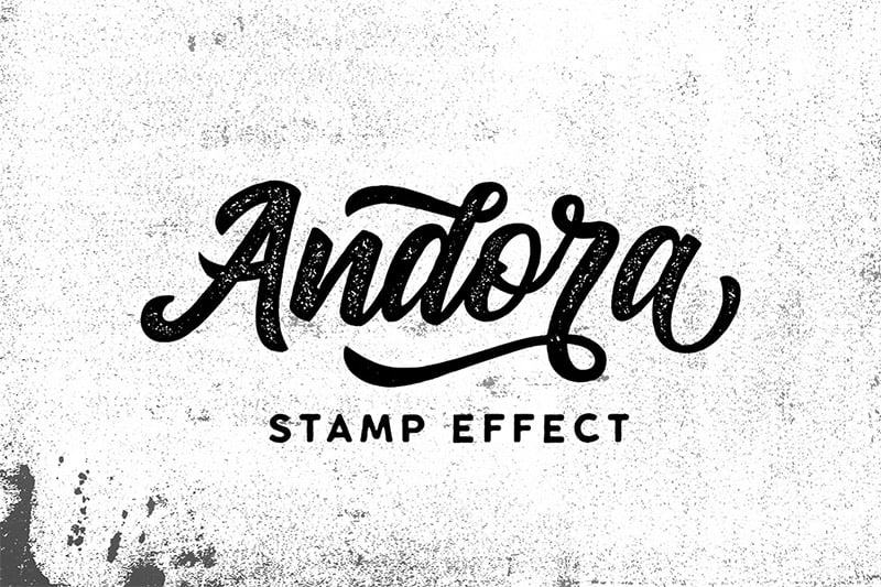 Andora Stamp Typeface