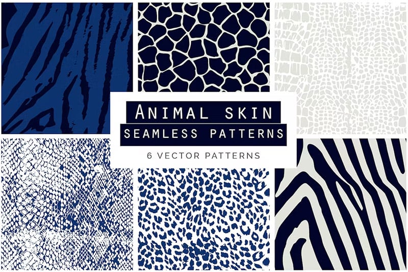 Animal Skin Seamless Vector Patterns