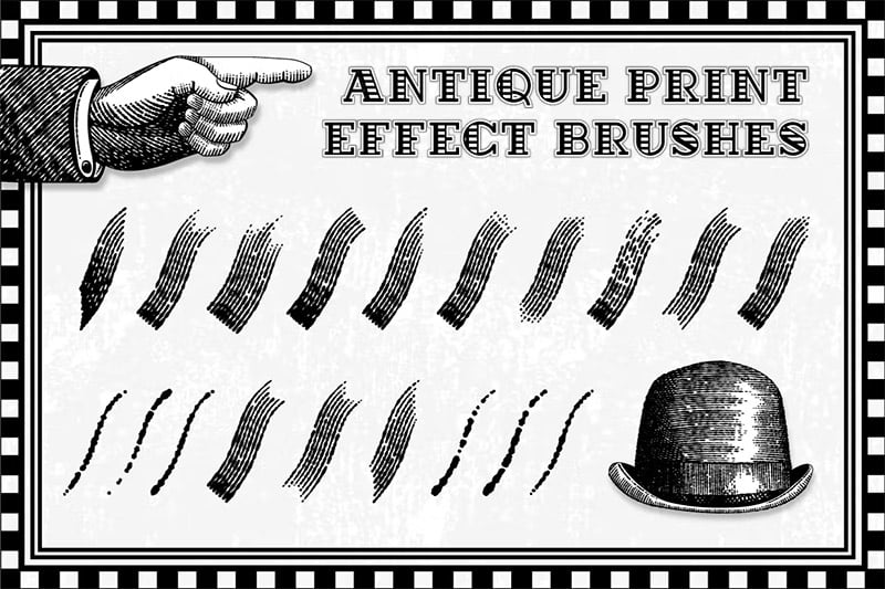 Antique Print Effect Brushes