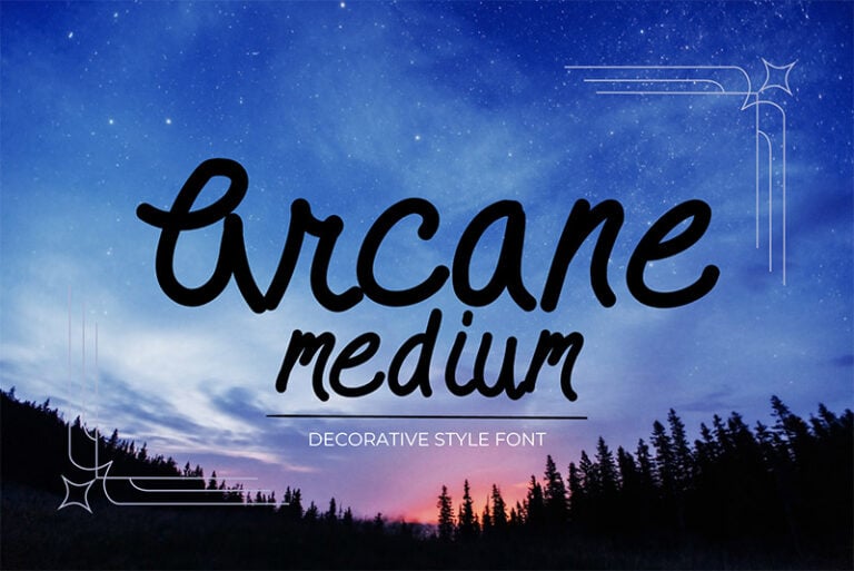 Arcane Medium: Free Hand-Drawn Font