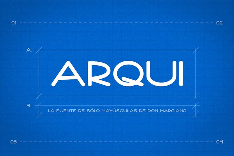 Arqui - Architect Blueprint Font