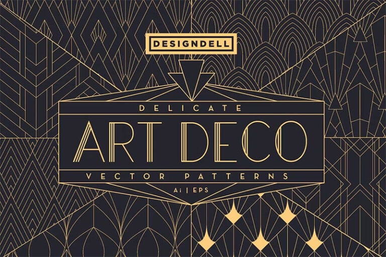 35+ Art Deco Backgrounds and Patterns for Vintage Glam