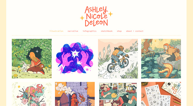 Artist Websites - Ashley Nicole DeLeon