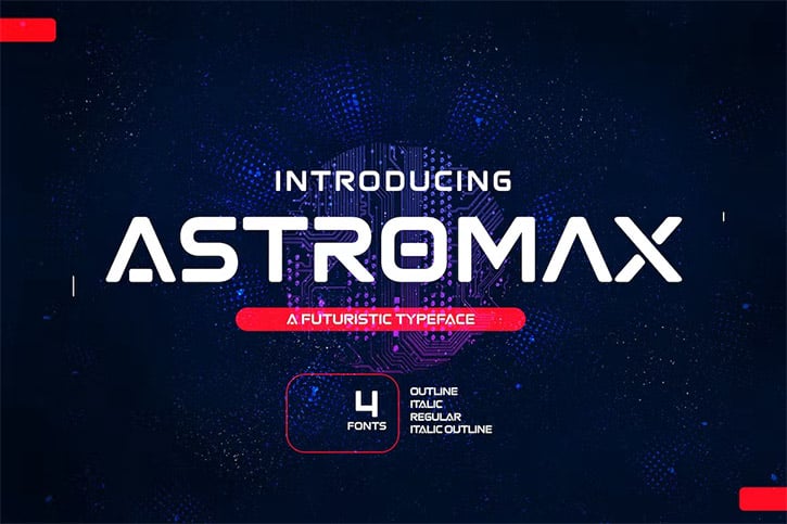 Astromax - Futuristic Typeface