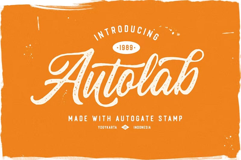 Autogate Stamp Font