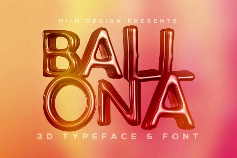 Ballona - 3D Lettering and Font