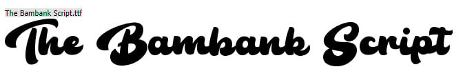 The Bambank Script - Free 70s Font