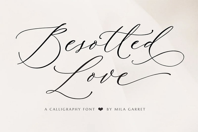 Besotted Wedding Calligraphy Font