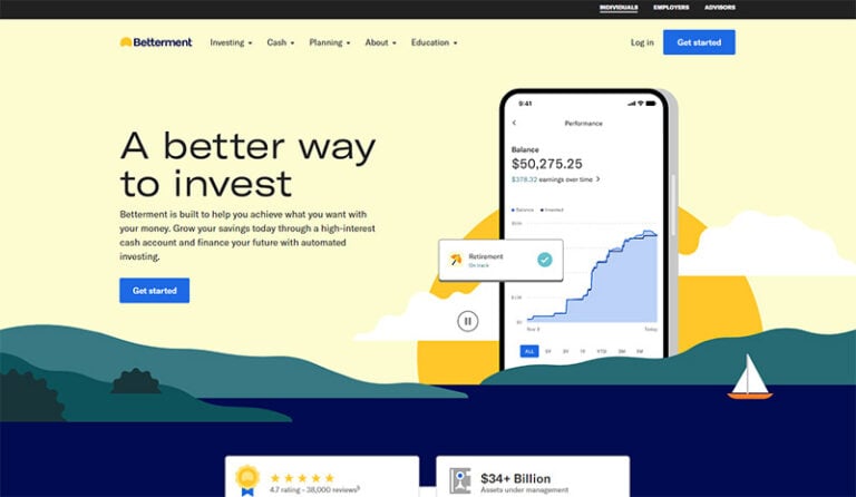 Betterment Financial Website