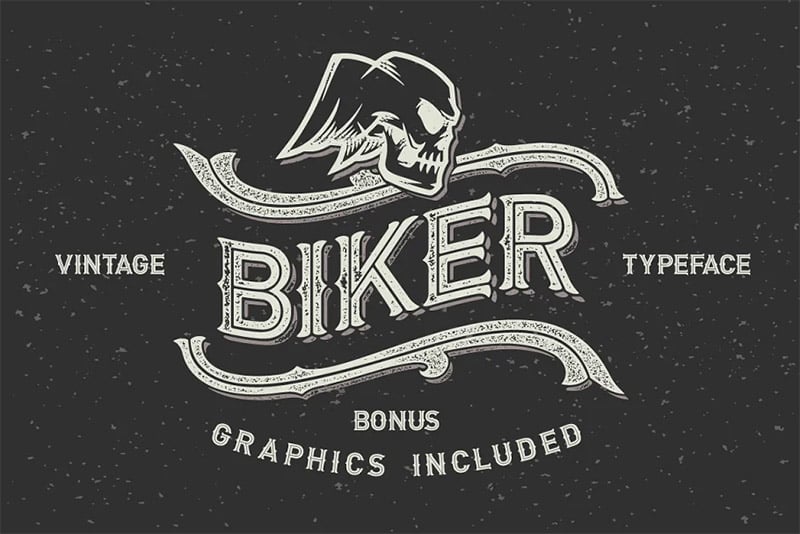 Biker Font Set