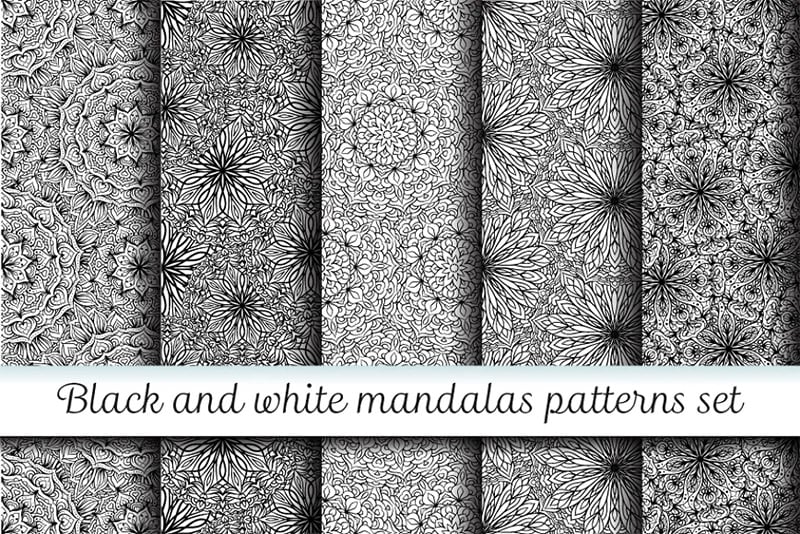 Black and White Mandala Patterns