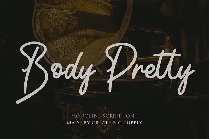 Body Pretty - Bold Script Font