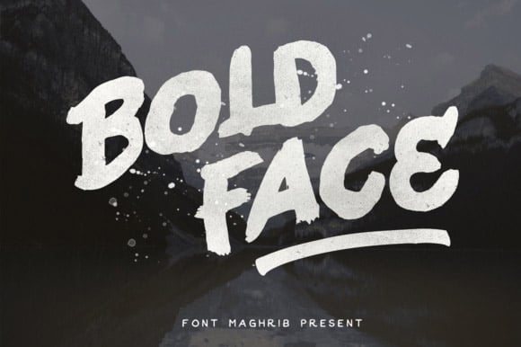 Bold Face Font