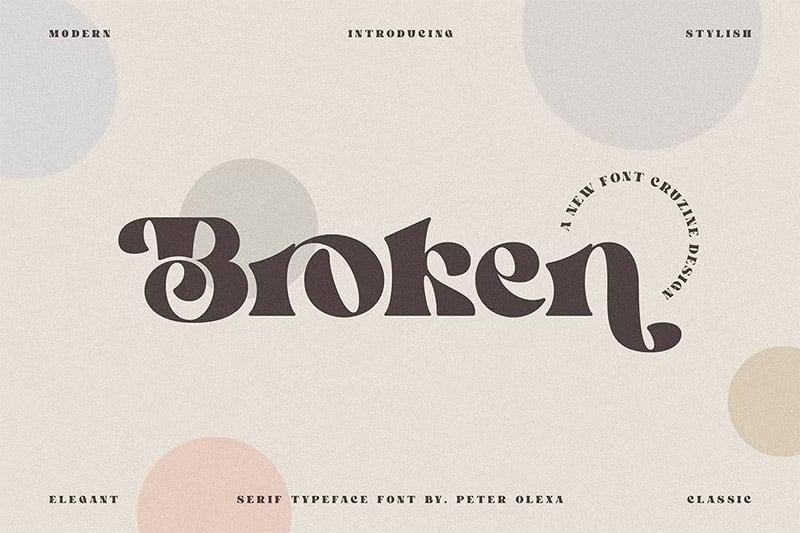 Broken - Bold Serif Fonts