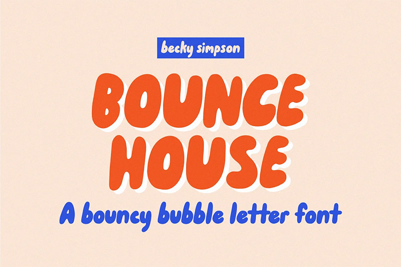 Bubble Fonts - Bounce House