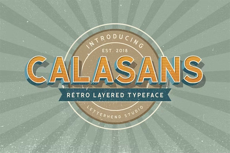 Calasans - Retro Layered Typeface