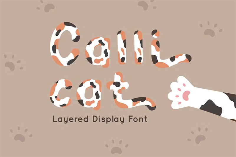 Calli Cat - Layered Display Font