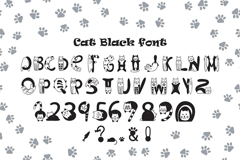 Cats Black Font