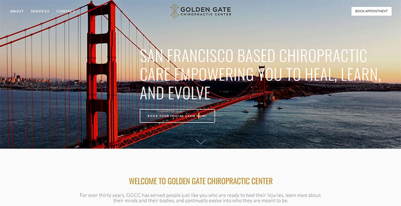 Chiropractor Websites - Golden Gate Chiropractic Center