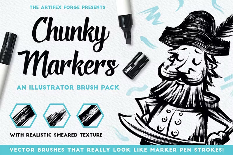 Chunky Markers Art Brushes