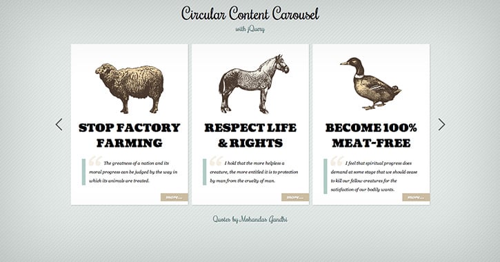 circular content carousel