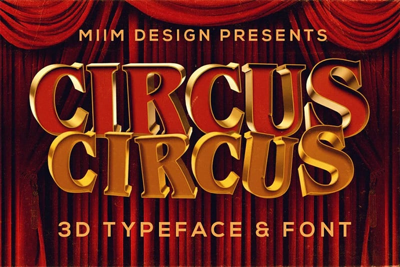 CircusCircus - 3D Lettering and Font