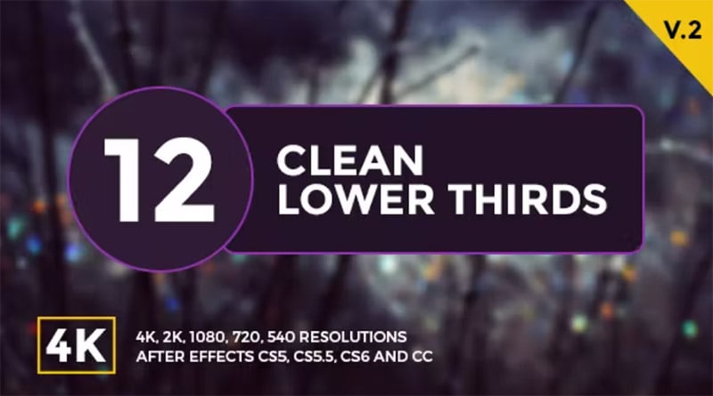 Clean Lower Thirds Templates for After Effects