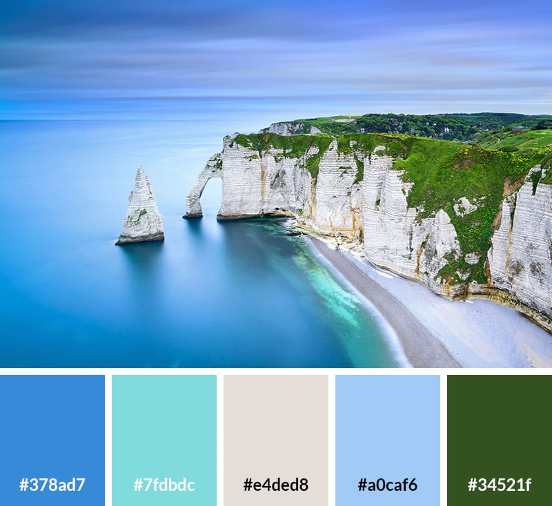 Cliffs of Normandy Color Palette