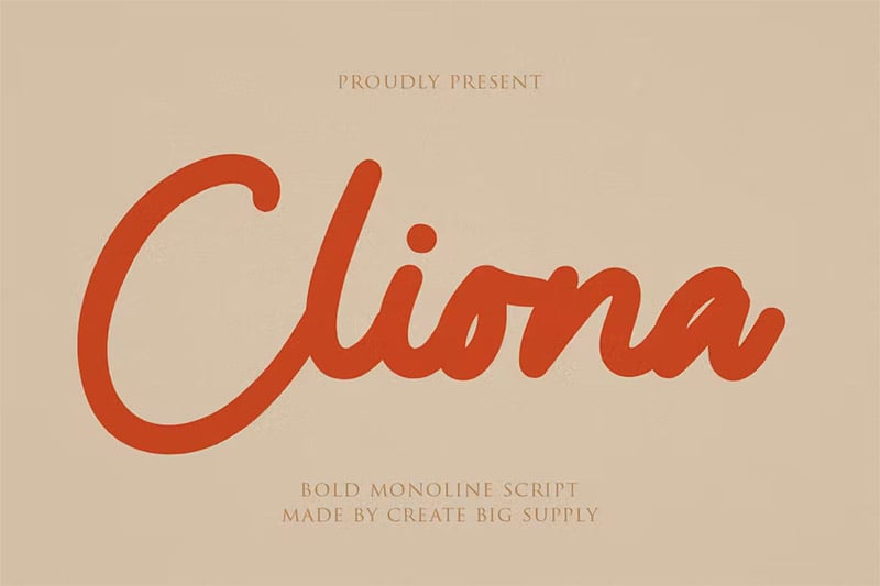 Cliona - Bold Script