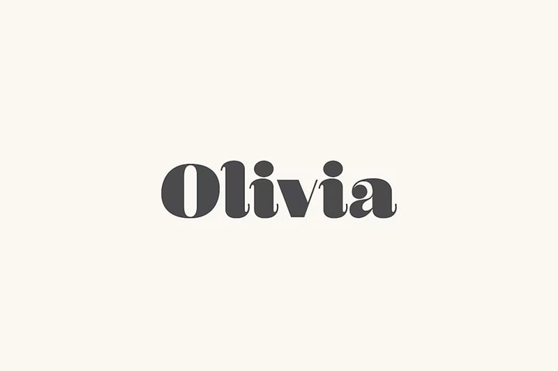 Olivia - Curvy Typeface