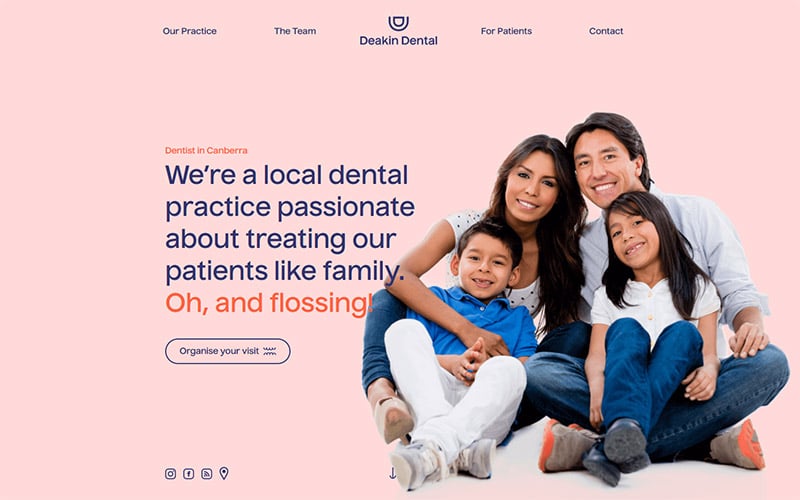 Pink Websites - Deakin Dental