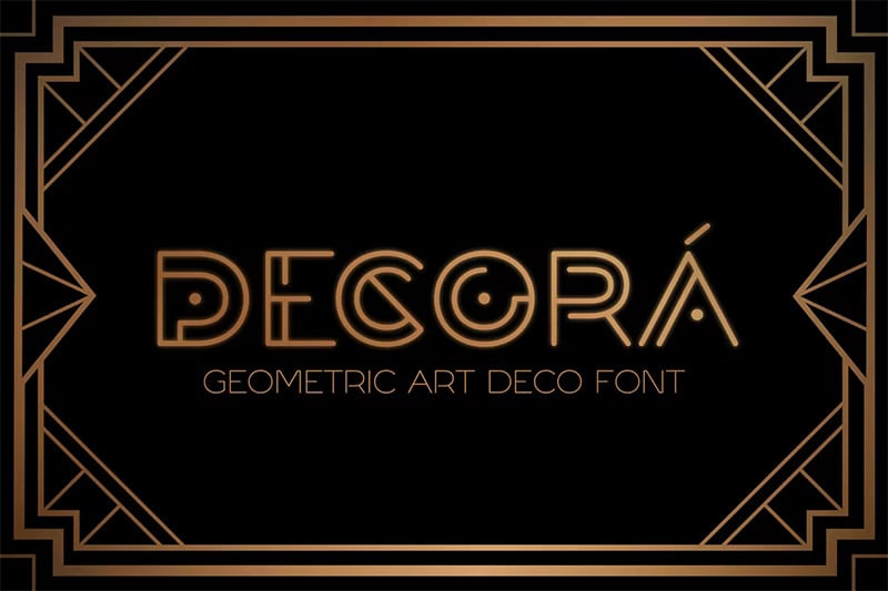 Decora Geometric Art Deco Font