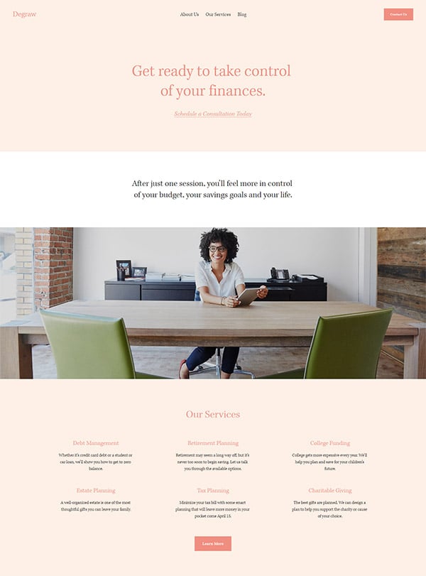 Degraw Squarespace Template