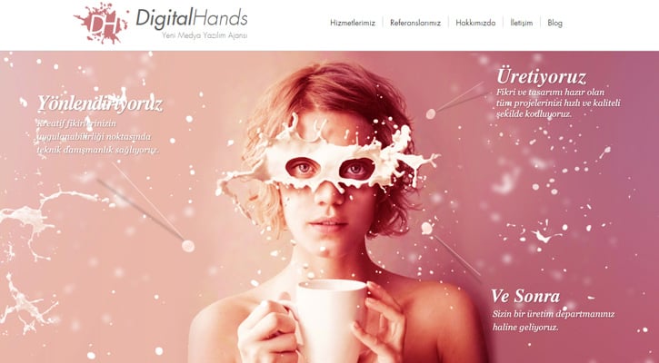 Digital Hands Parallax Scrolling