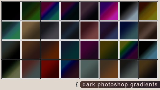 Dark Photoshop Gradients